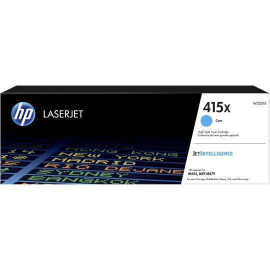 HP 415X Cyan LaserJet Toner Cartridge, W2031X