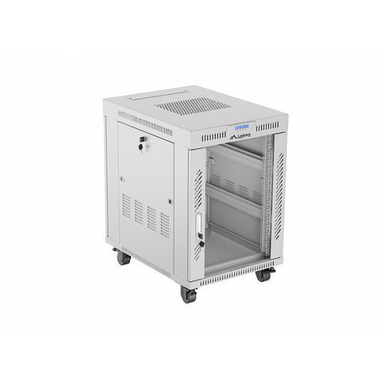 19" VOLNĚ STOJÍCÍ RACKOVÁ SKŘÍŇ 15U 600X800 ŠEDÉ SKLENĚNÉ DVEŘE LCD LANBERG (FLAT PACK) V2