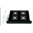 19" horiz.vent.j.4xVent.-220V/92W termost.2U černá