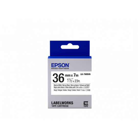 Epson Tape Cartridge LK-7WBVN Vinyl, Black/White 36 mm / 7m