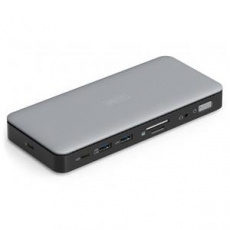 Digitus USB-C dokovací stanice, 11 portů: 2× HDMI, 1× DisplayPort, 2× USB-A, 1× USB-C, 1× RJ45, 1× DC, 1× audio Digitus USB-C dokovací stanice, 11 portů: 2× HDMI, 1× DisplayPort, 2× USB-A, 1× USB-C, 1× RJ45, 1× DC, 1× audio