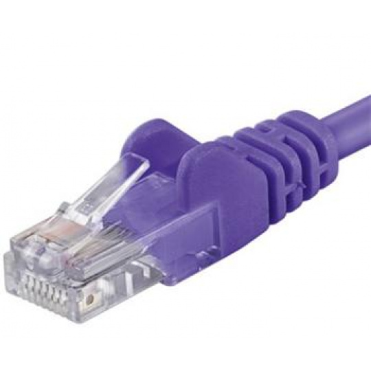 PremiumCord Patch kabel UTP RJ45-RJ45 level 5e 0.5m fialová