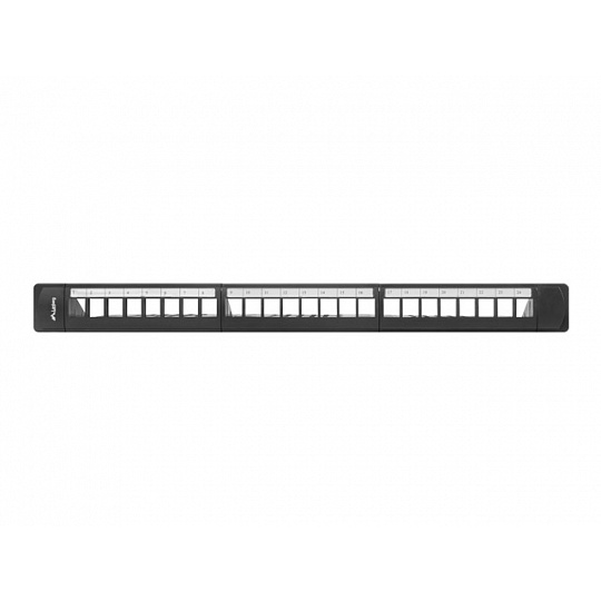 24PORTOVÝ PATCH PANEL 1U S ORGANIZÉREM PRO KEYSTON