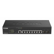 D-Link DGS-2000-10P Managed PoE switch, 8x GbE PoE+, 2x SFP, PoE 65W, fanless