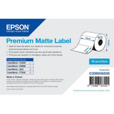 EPSON Premium Matte Label - Die-cut Roll: 76mm x 127mm, 265 labels