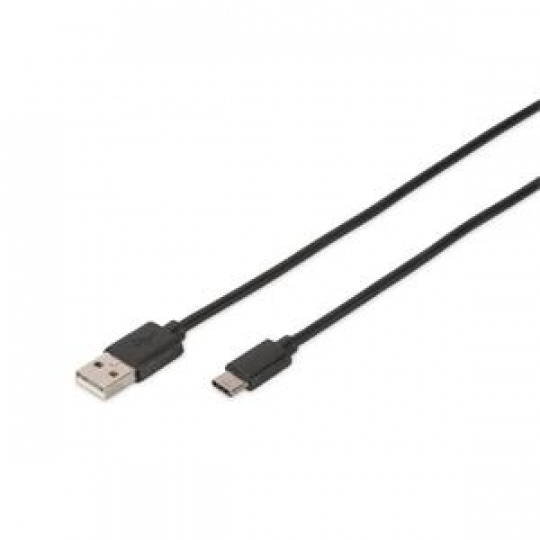 Digitus USB Type-C connection cable, type C to A M/M, 1.8m, High-Speed, bl