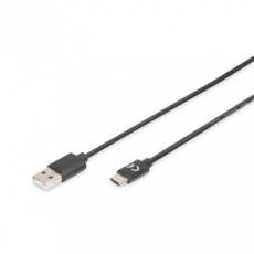 Digitus Připojovací kabel USB C na A 1,8 m, 3A, 480 MB, verze 2.0 Digitus Připojovací kabel USB C na A 1,8 m, 3A, 480 MB, verze 2.0
