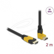Delock High Speed HDMI kabel samec přímý na samec 90° pravoúhlý nahoru 48 Gbps 8K 60 Hz 2 m Delock High Speed HDMI kabel samec přímý na samec 90° pravoúhlý nahoru 48 Gbps 8K 60 Hz 2 m
