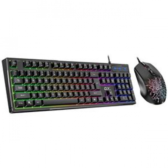 Genius GX GAMING Scorpion KM-GX3, Set klávesnice a myši, drátový, CZ+SK layout, USB, Copilot klávesa, RGB podsv., černá