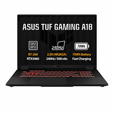 ASUS TUF Gaming A18/FA808UM-S9143Z/R7-260/18"/2560x1600/16GB/512GB/RTX 5060/bez OS/Gray/2R ASUS TUF Gaming A18/FA808UM-S9143Z/R7-260/18"/2560x1600/16GB/512GB/RTX 5060/bez OS/Gray/2R