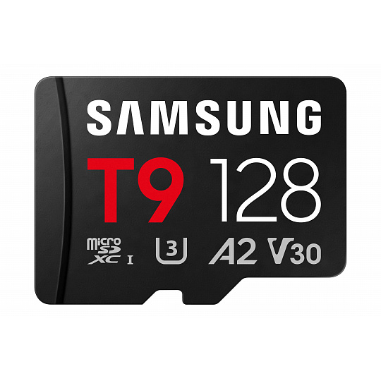 Samsung T9/Micro SDXC/128GB/UHS-I U3 / Class 10/+ Adaptér/Černá Samsung T9/Micro SDXC/128GB/UHS-I U3 / Class 10/+ Adaptér/Černá