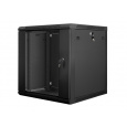 Nástěnný rack 19' 12U 600X600mm černý flat pack