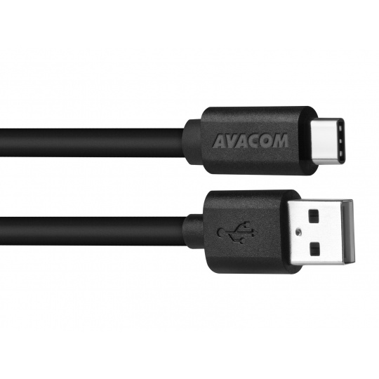 AVACOM datový a nabíjecí kabel USB - USB Type-C, 100cm, černá