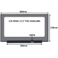 LCD PANEL 17,3" FHD 1920x1080 30PIN MATNÝ IPS / BEZ ÚCHYTŮ