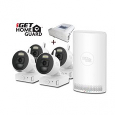 iGET HOMEGUARD HGNVK88004P + náhradní baterie ZDARMA, Homeguard NVR 8CH + 4x kamera BUNDLE