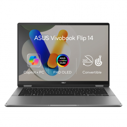 ASUS Vivobook Flip 14/TP3407SA-OLED041X/Ultra 7 Processor 258V/14"/WUXGA/T/32GB/1TB/Arc/W11P/Gray/2R