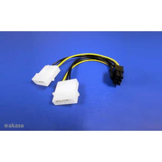 AKASA - 4-pin Molex na 6-pin ATX PCIex adaptér