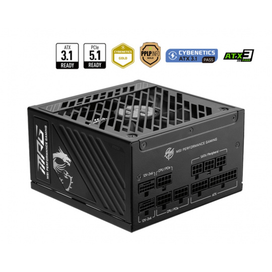 MSI zdroj MPG A1000GS PCIE5 1000W 80PLUS GOLD m MSI zdroj MPG A1000GS PCIE5 1000W 80PLUS GOLD m