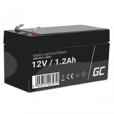 Green Cell AGM VRLA 12V 1.2Ah maintenance-free battery for the alarm system, cash register, toys Green Cell AGM VRLA 12V 1.2Ah maintenance-free battery for the alarm system, cash register, toys