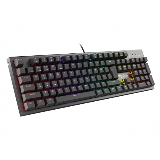 Mechanická klávesnice Genesis Thor 300 RGB, US layout, RGB podsvícení, software, Outemu Red