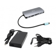 i-tec USB-C Metal Nano Dock HDMI/VGA with LAN, Power Delivery 65W + zdroj 77W
