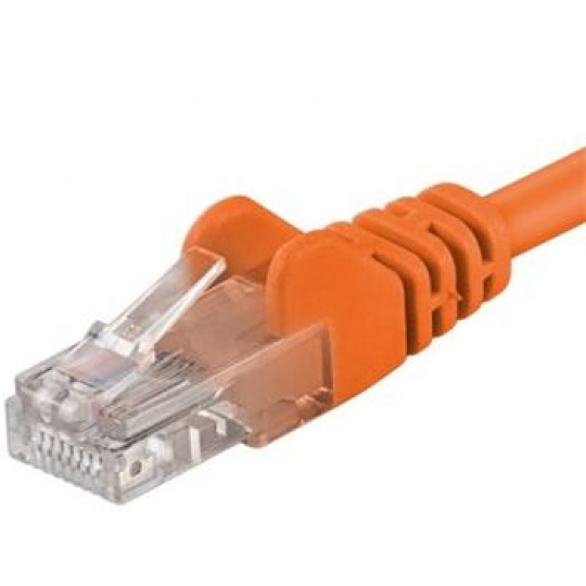PremiumCord Patch kabel UTP RJ45-RJ45 level CAT6, 0.5m, oranžová