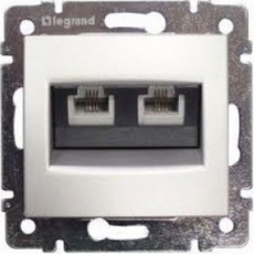 Valena zásuvka dat. 2-násobná RJ45 Cat.6 FTP bílá Valena zásuvka dat. 2-násobná RJ45 Cat.6 FTP bílá