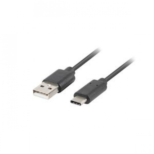 LANBERG USB-C (M) na USB-A (M) 2.0 kabel 1m, černý rychlé nabíjení 3.0