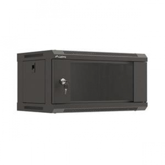 LANBERG RACKOVÁ SKŘÍŇ 19" NÁSTĚNNÁ 4U/540X350 (FLAT PACK) S PROSKLENÝMI DVEŘMI ČERNÁ