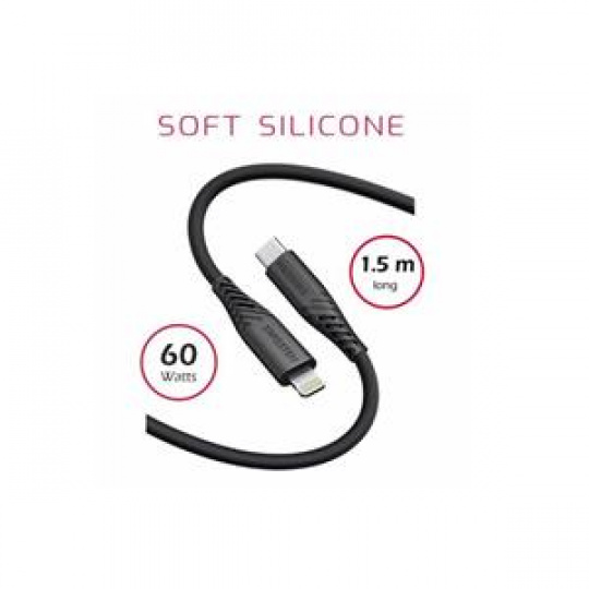 SWISSTEN DATOVÝ KABEL SOFT SILICONE USB-C / USB-C 1,5 M 60W ČERNÝ