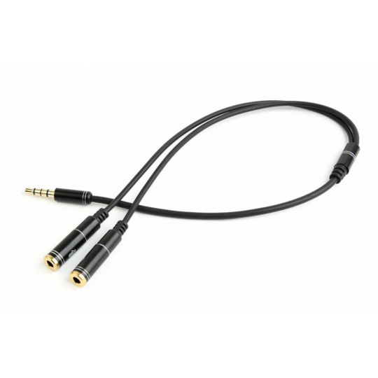 GEMBIRD 3,5 mm jack audio+microphone redukce, 20 cm, 2xF/M, 4pin