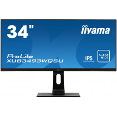34" iiyama XUB3493WQSU-B: IPS, UWQHD, 400cd/m2, 4ms, HDMI 2.0, DP 1.2, USB, height, černý