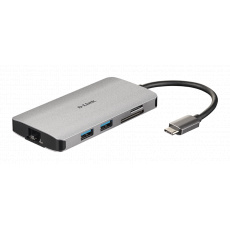 D-Link 8-in-1 USB-C Hub with HDMI/Ethernet/Card Reader/Power Delivery D-Link 8-in-1 USB-C Hub with HDMI/Ethernet/Card Reader/Power Delivery