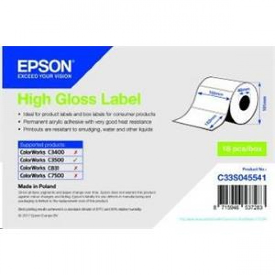 EPSON High Gloss Label - Die-cut Roll: 102mm x 152mm, 210 labels