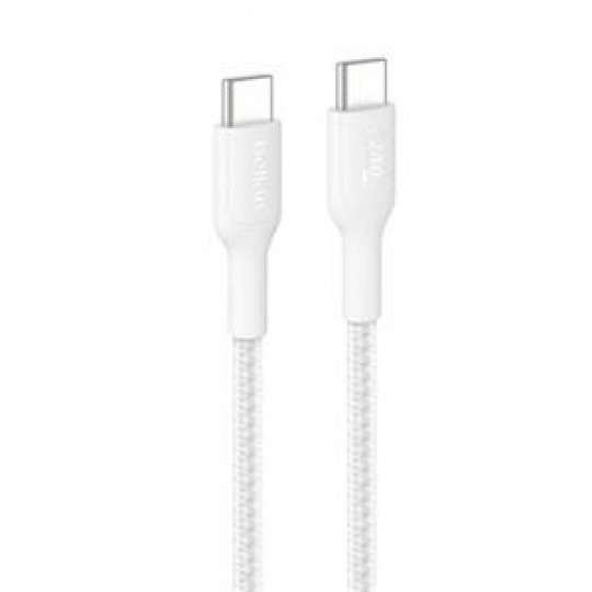 Belkin BOOST CHARGE™ PRO USB-C/USB-C kabel 240W, 2m, bílý - odolný