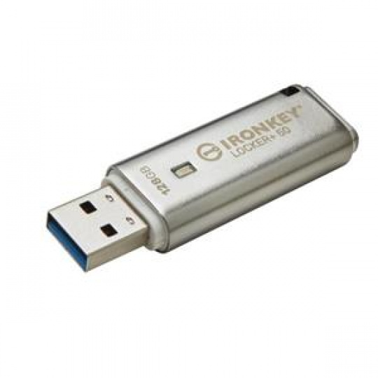 KINGSTON 256GB IronKey Locker Plus 50 AES Encryption, USBtoCloud