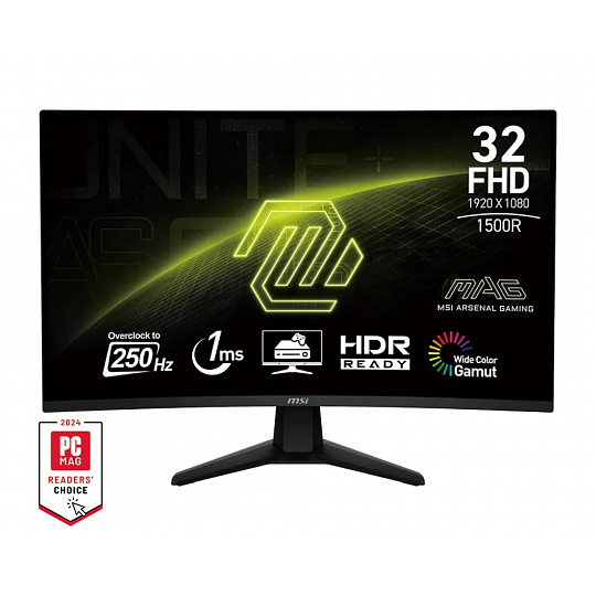 MSI MAG/32C6X/31,5"/VA/FHD/250Hz/1ms/Černá/3R MSI MAG/32C6X/31,5"/VA/FHD/250Hz/1ms/Černá/3R