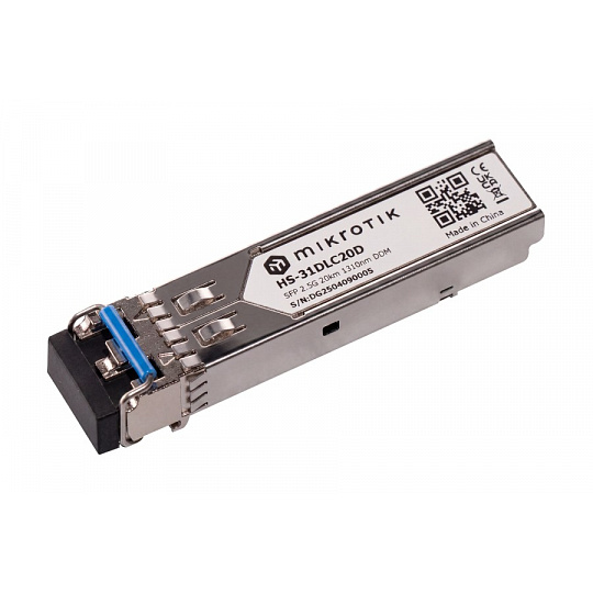 MikroTik HS-31DLC20D, SFP 1.25G/2.5G SM 20km 1310nm, Dual LC-connector MikroTik HS-31DLC20D, SFP 1.25G/2.5G SM 20km 1310nm, Dual LC-connector