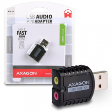 Zvuková karta AXAGON ADA-10, USB 2.0, stereo audio MINI adaptér