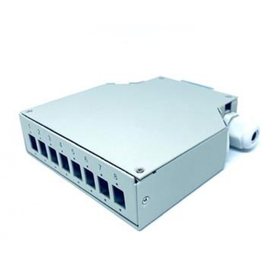 Optický box 8C na DIN lištu 8xSC Simplex