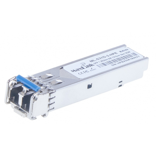 MaxLink 1.25G SFP optický HP modul, SM, 1310nm, 3km, 2x LC konektor, DDM, HPE kompatibilní MaxLink 1.25G SFP optický HP modul, SM, 1310nm, 3km, 2x LC konektor, DDM, HPE kompatibilní