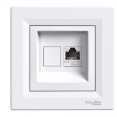 Asfora - zásuvka datová RJ45, kat.5e UTP - bílá Asfora - zásuvka datová RJ45, kat.5e UTP - bílá