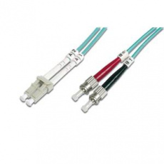 DIGITUS Fiber Optic Patch Cord, LC to ST, Multimode 50/125 µ, Duplex Length 10m, Class OM3 DIGITUS Fiber Optic Patch Cord, LC to ST, Multimode 50/125 µ, Duplex Length 10m, Class OM3