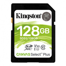 Kingston Canvas Select Plus U3/SDXC/128GB/100MBps/UHS-I U3 / Class 10