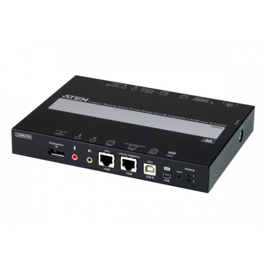 Aten 1-Local/Remote Share Access Single Port 4K DisplayPort KVM over IP Switch