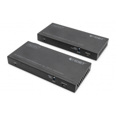 Digitus HDBaseT KVM Extender Set, 150 m 4K/60Hz, USB 2.0, PoC, IR, black Digitus HDBaseT KVM Extender Set, 150 m 4K/60Hz, USB 2.0, PoC, IR, black