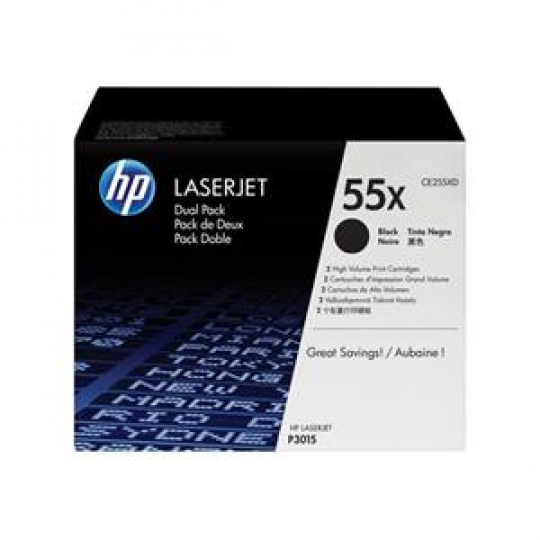 HP toner 55X/Black/2x13 000 stran/2-pack