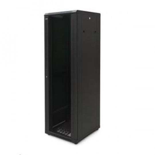 OCRACK 19" OCC-42U-66S rozvaděč stojanový 42U/600x600 skleněné dveře - černý