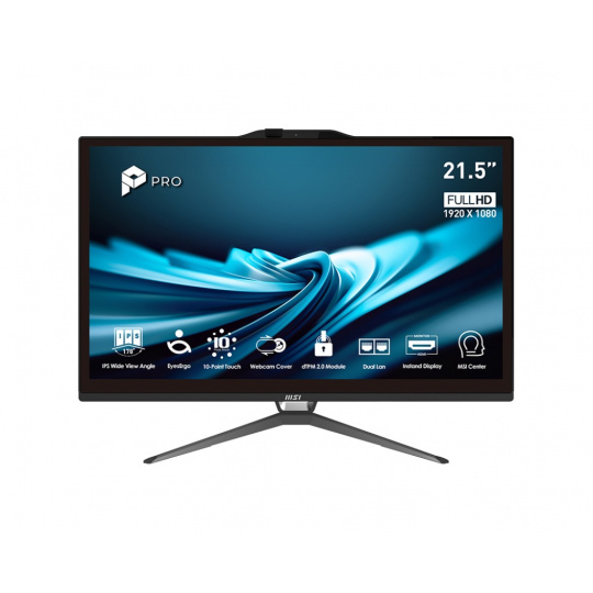 MSI PRO/AP222T 14M-482EU/21,5"/FHD/T/i5-14400/8GB/256GB/Intel int/W11P/Černá/3R MSI PRO/AP222T 14M-482EU/21,5"/FHD/T/i5-14400/8GB/256GB/Intel int/W11P/Černá/3R