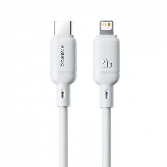 Baseus Rychlonabíjecí kabel Silky USB-C/Lightning 1m 20W bílý Baseus Rychlonabíjecí kabel Silky USB-C/Lightning 1m 20W bílý